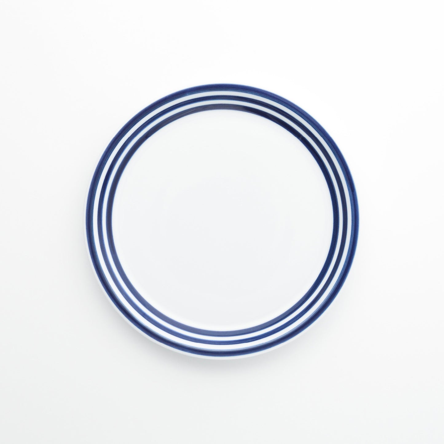 波佐見焼 essence of life「es plate」19cm ボーダーブルー