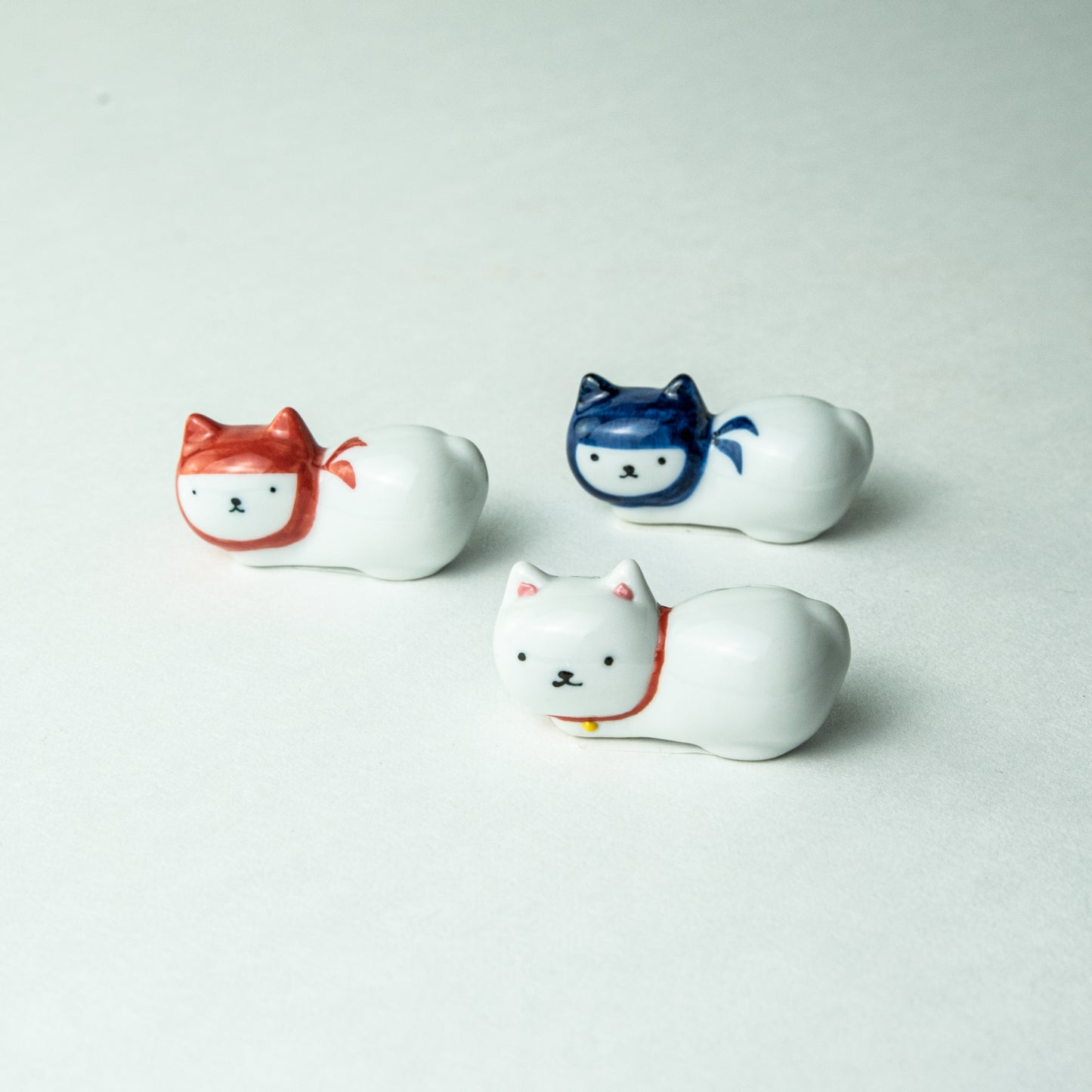 波佐見焼 福峰窯 箸置き 「白ねこ」