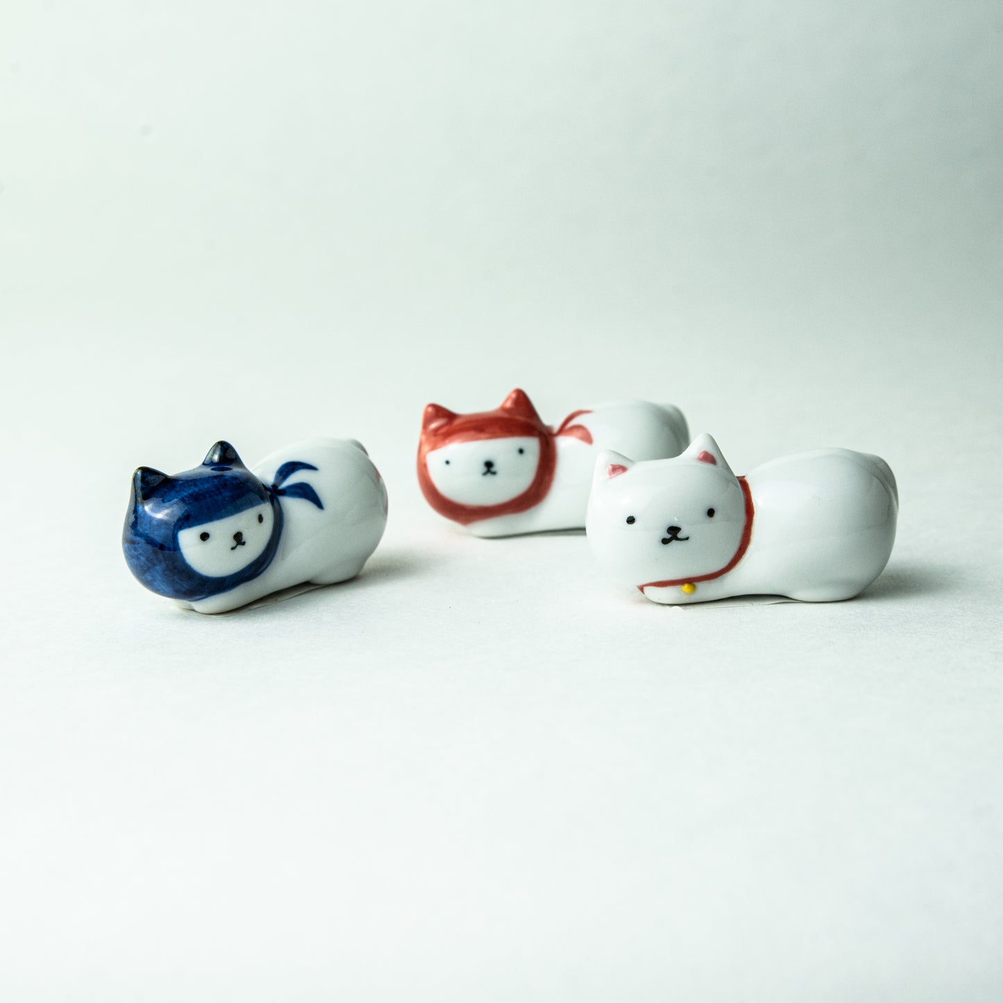 波佐見焼 福峰窯 箸置き 「白ねこ」