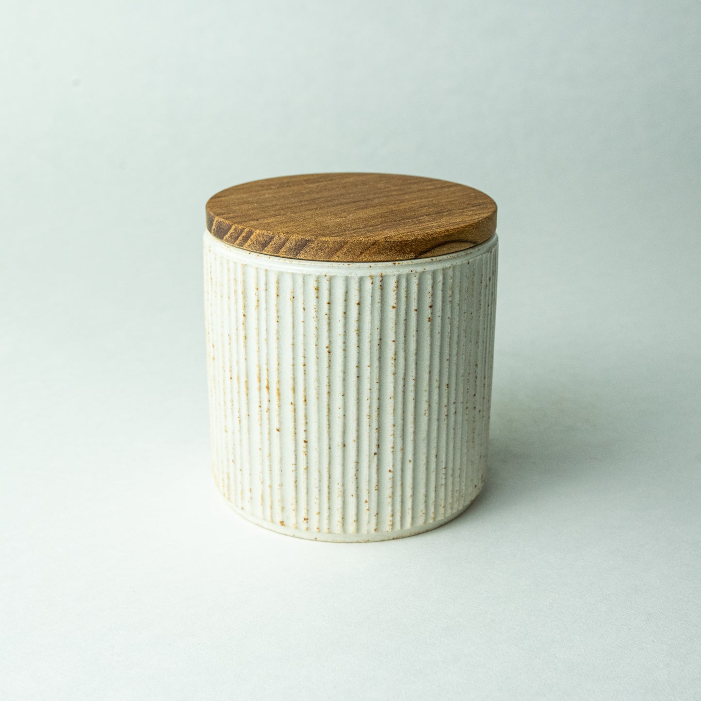 SALIU Mino ware canister, white
