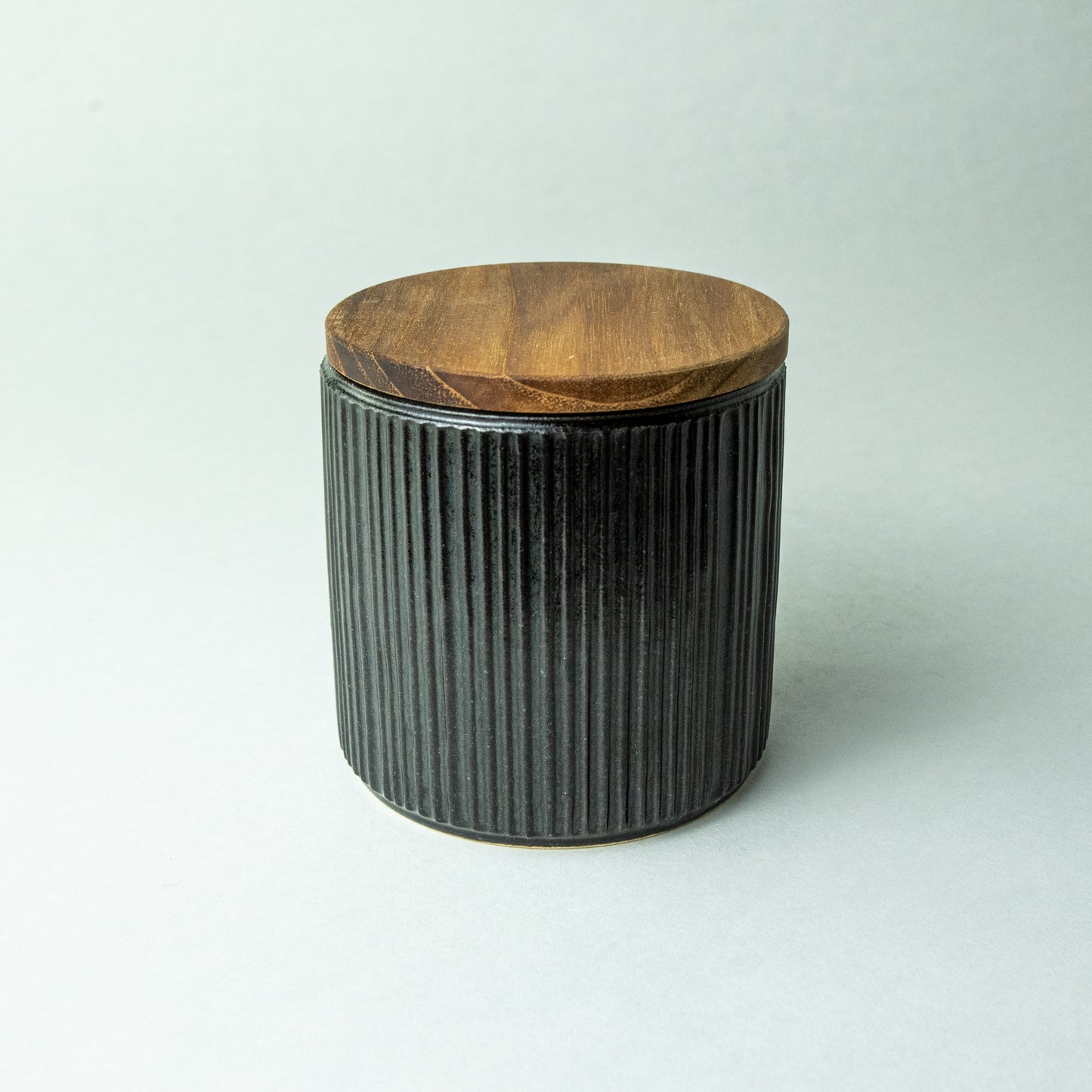 SALIU Mino ware canister, black