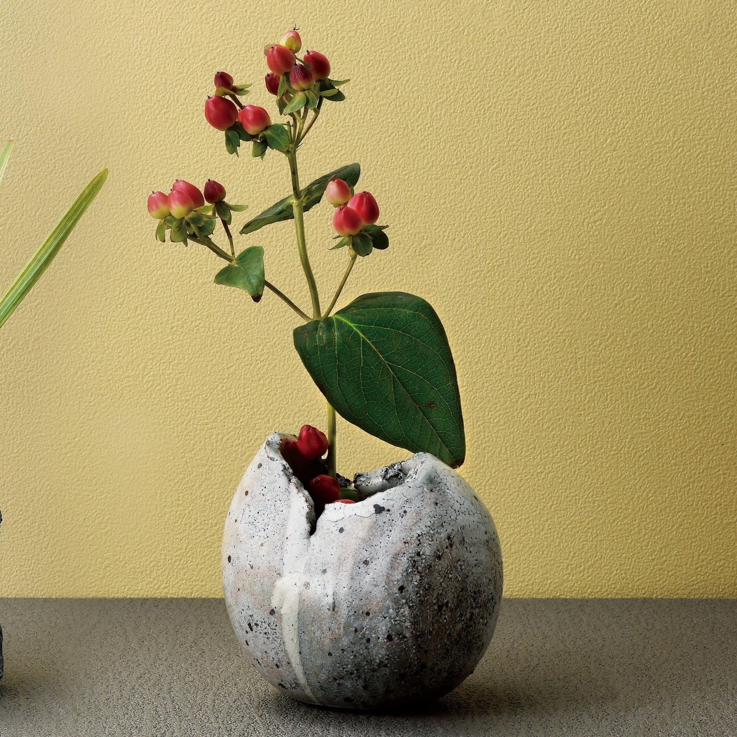 常滑焼 石堂作 粉引ハゼ 花器