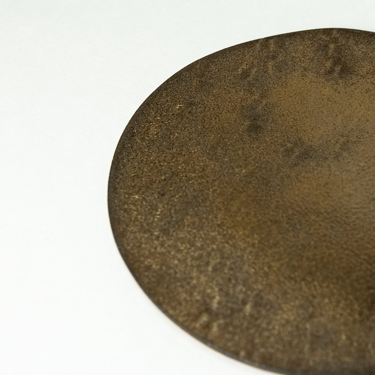 作家 若山義浩 CLAYPAPER (R-5) 丸皿 枯山水模様 金