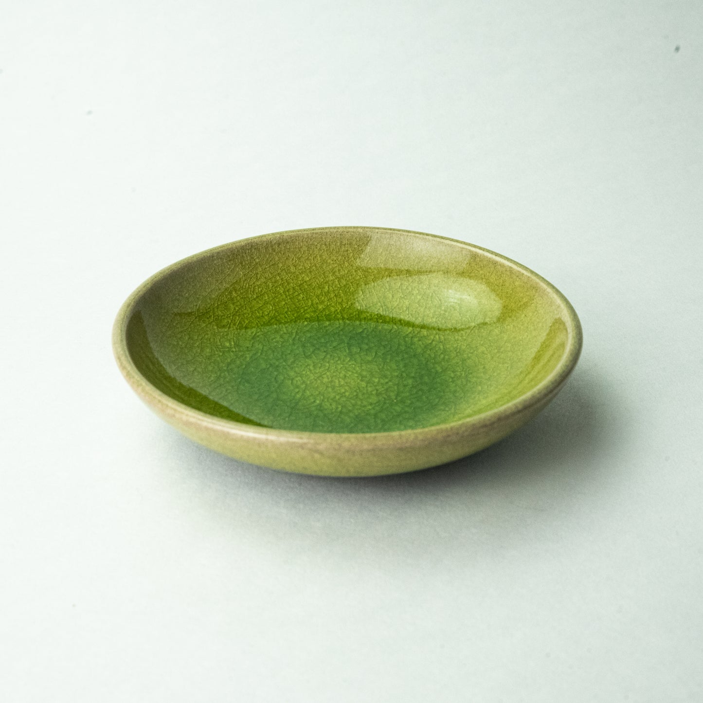 信楽焼 ヤマ庄陶器 Jewel plate ペリドット 12cm