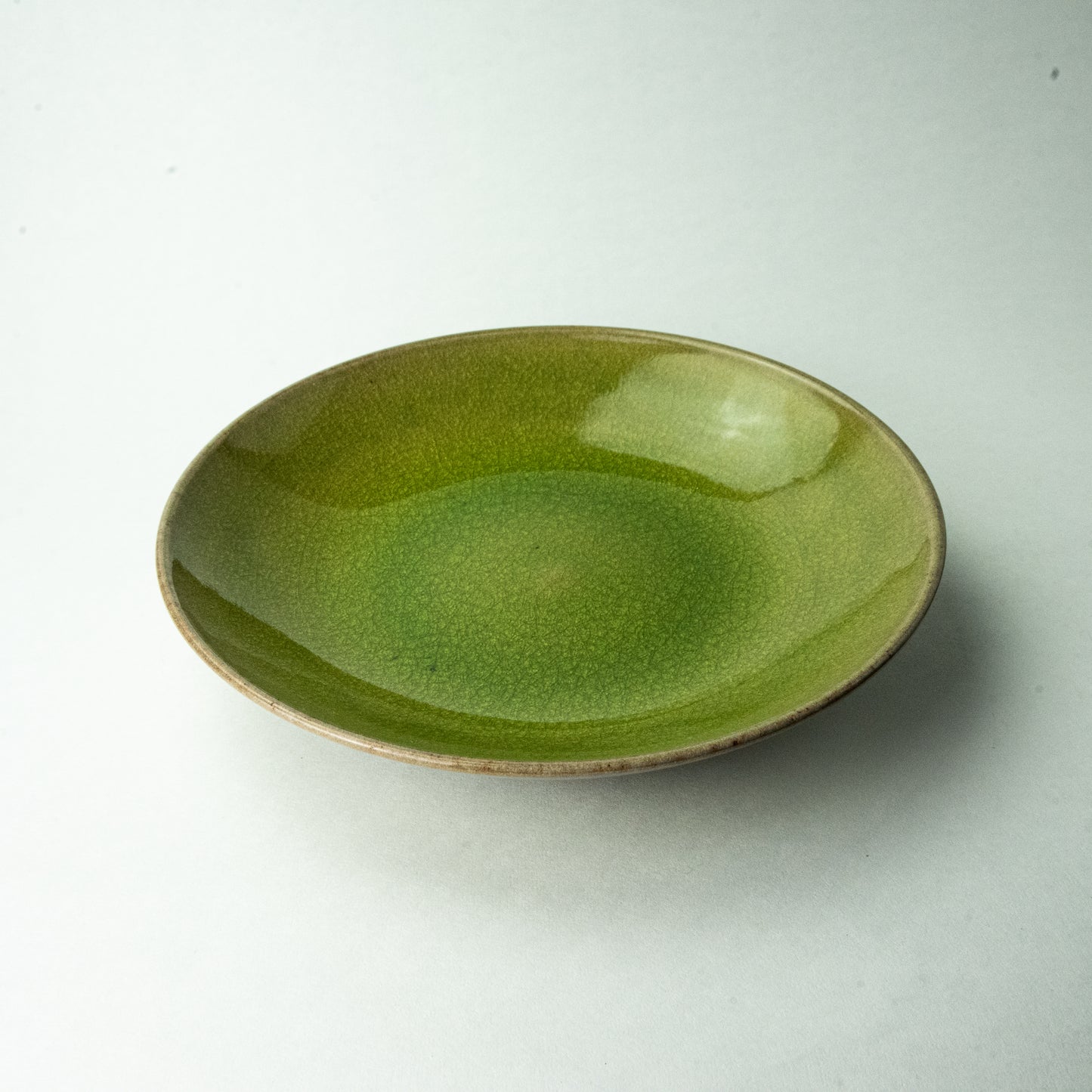 信楽焼 ヤマ庄陶器 Jewel plate ペリドット 25cm