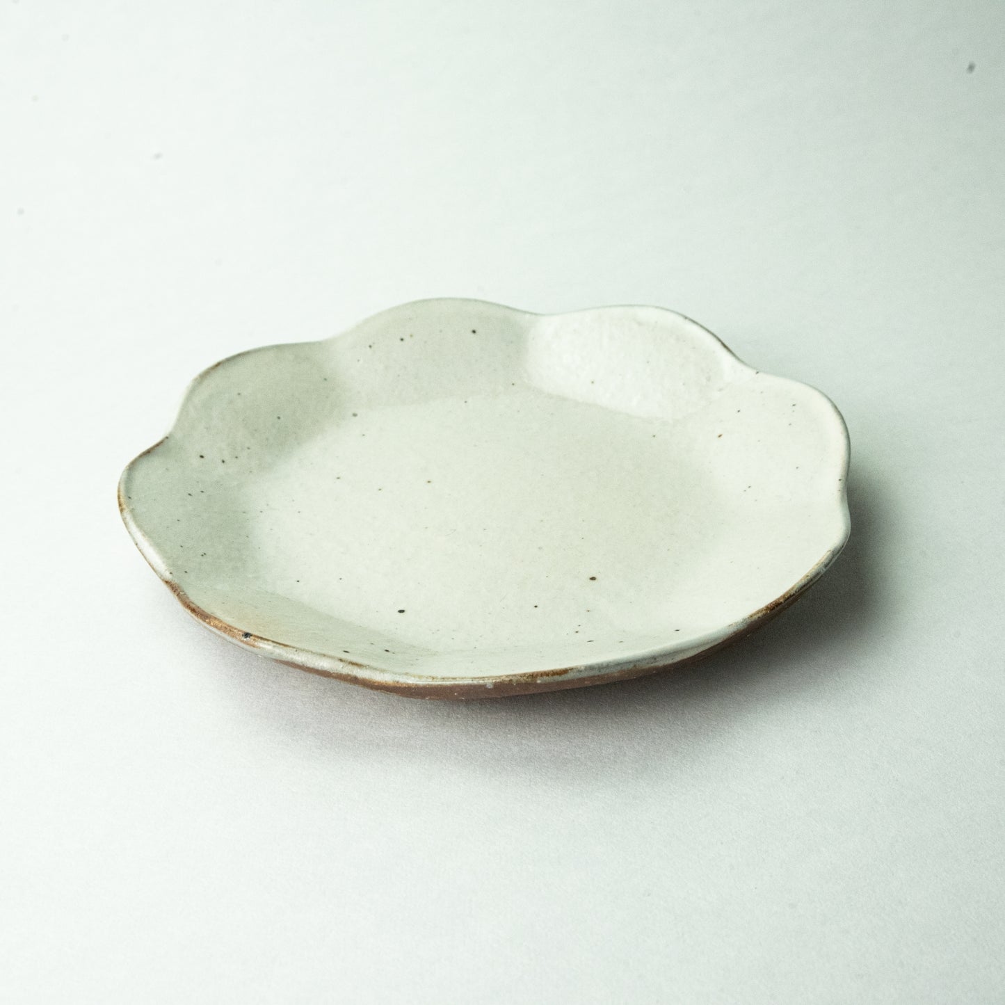 Shigaraki ware, Furutani Pottery, Iron scattering, Ring flower plate, small (16cm)