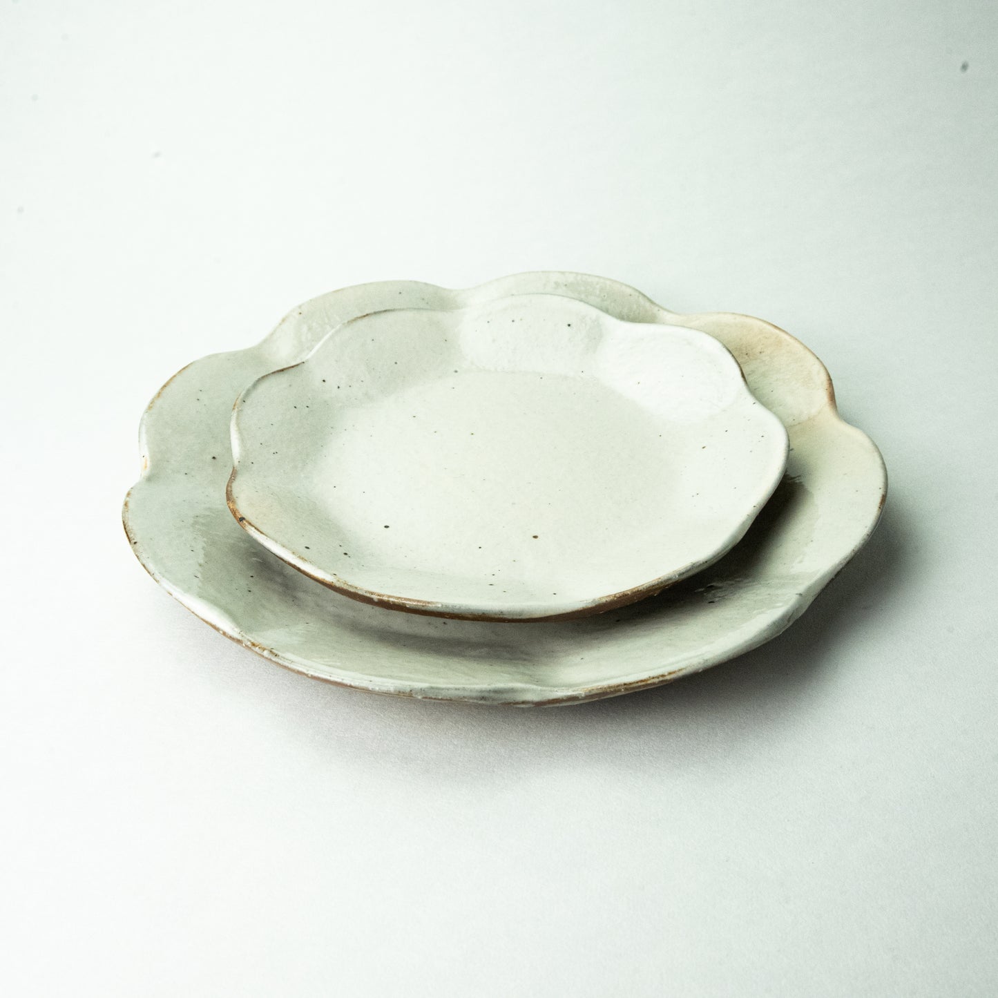 Shigaraki ware, Furutani Pottery, Iron scattering, Ring flower plate, small (16cm)