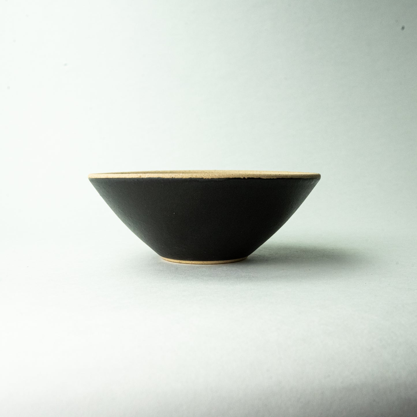 Hasami ware, black matte ball bowl, S