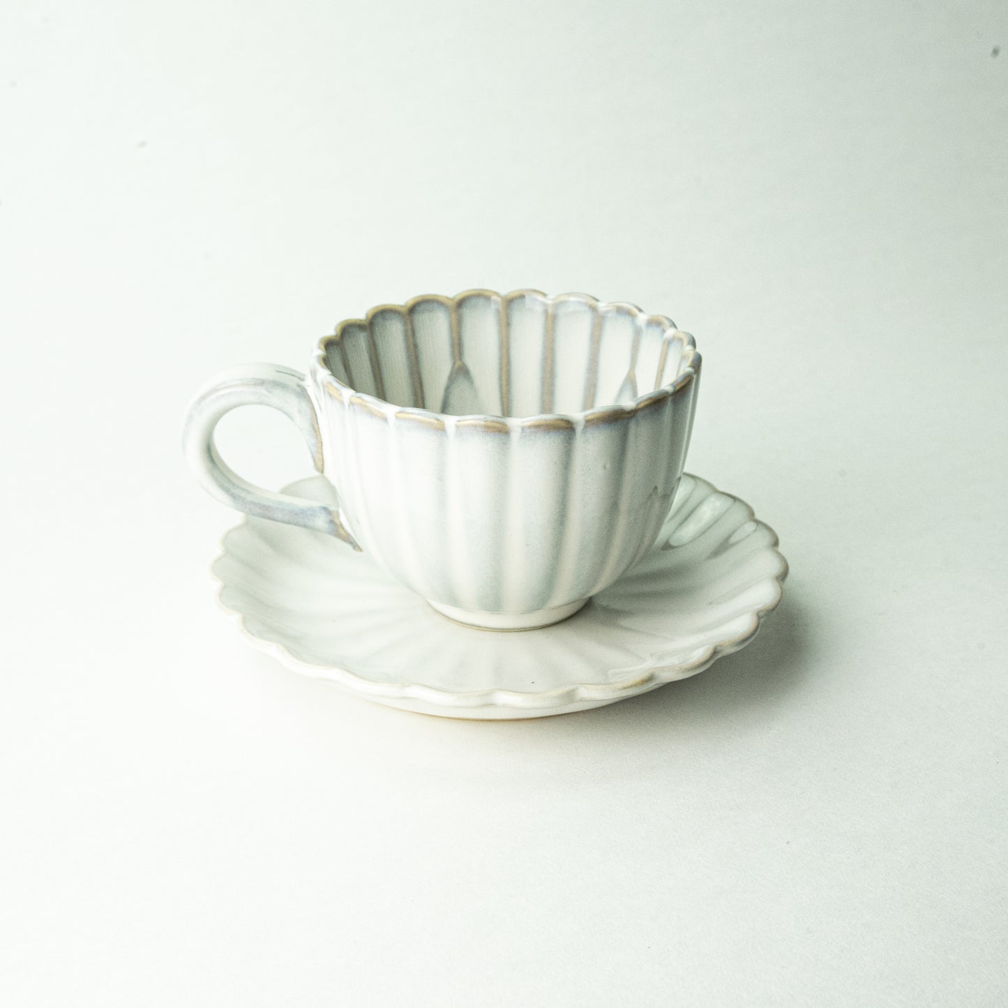 Seto ware ANGLE cup and saucer villa cup&saucer white