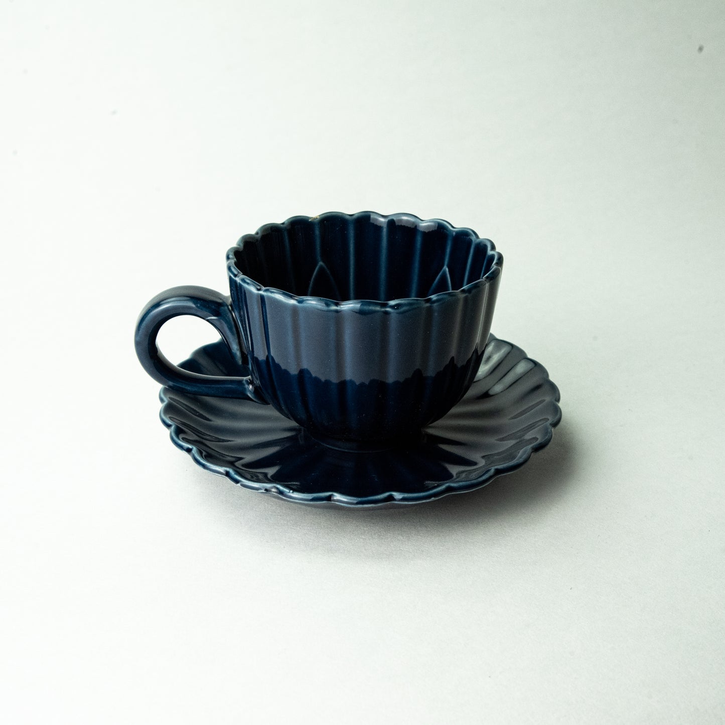Seto ware ANGLE cup and saucer villa cup&saucer blue