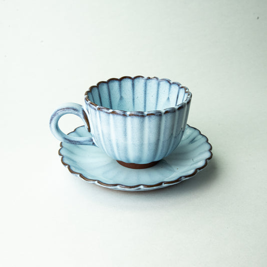 瀬戸焼 ANGLE   カップ＆ソーサー villa cup&saucer オーロラ